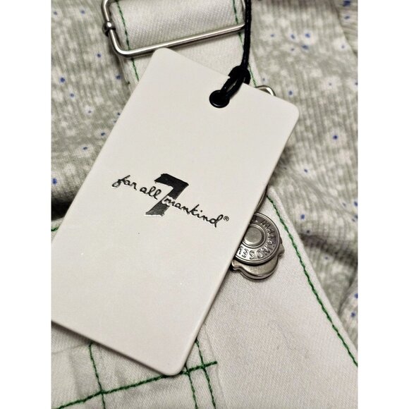 7 For All Mankind 2 Piece Denim Overalls And Flowered Top NWT 18M - Picture 7 of 10